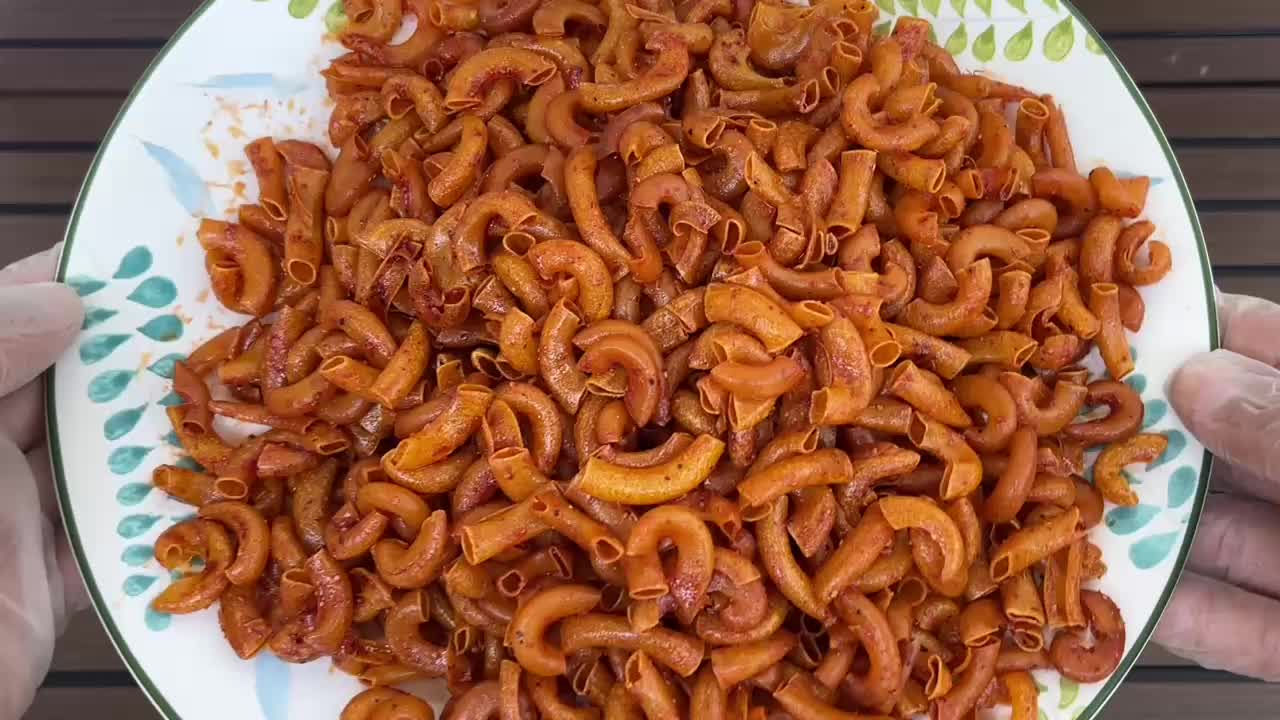 Makaroni Cikruh Pedas Daun Jeruk Adoel Snack 200 Gram Renyah Gurih Pedas Cemilan Food Makanan Asin