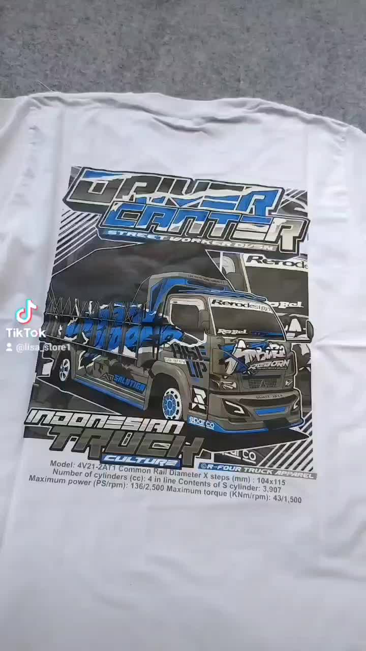 kaos truk canter rfr 47 baju truk driver canter dewasa keren  Distro Pendek Lembut Panjang Soft Standar Pria Katun Sablon Polos Navy Kain Combat Oblong Biru Orange Anime