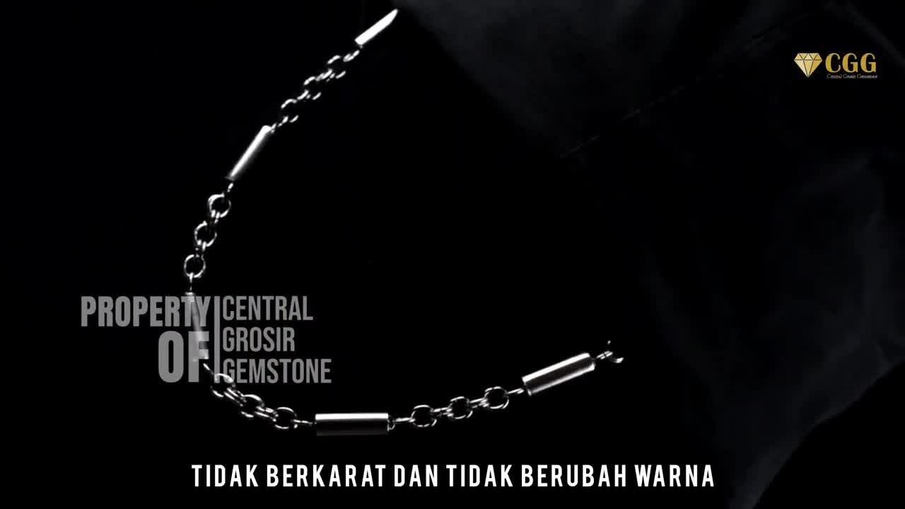 Rantai Dompet Baja Putih Asli