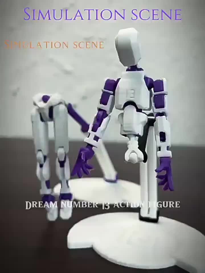 【Duffy toys】Dummy 13 Action Figure / Boneka Robot / Dummy Titan 13 Action Figure / Joint Movable Action Figurines Lucky 13 / Mainan Transformasi Bergerak Multi-Sendi / Model Tubuh Manusia Cetak 3D /Dummy Bentuk Gerakan Sendi DIY/Boneka Transformasi Boneka