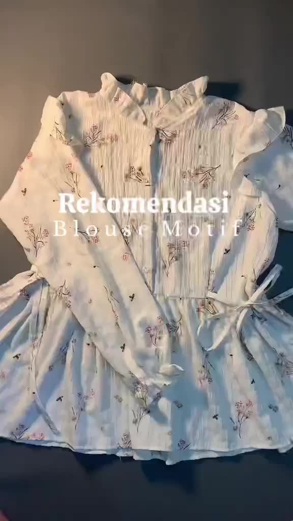 GROSIR3-Blouse ruffle bunga korean style/atasan wanita lengan panjang best seller kamcing busui