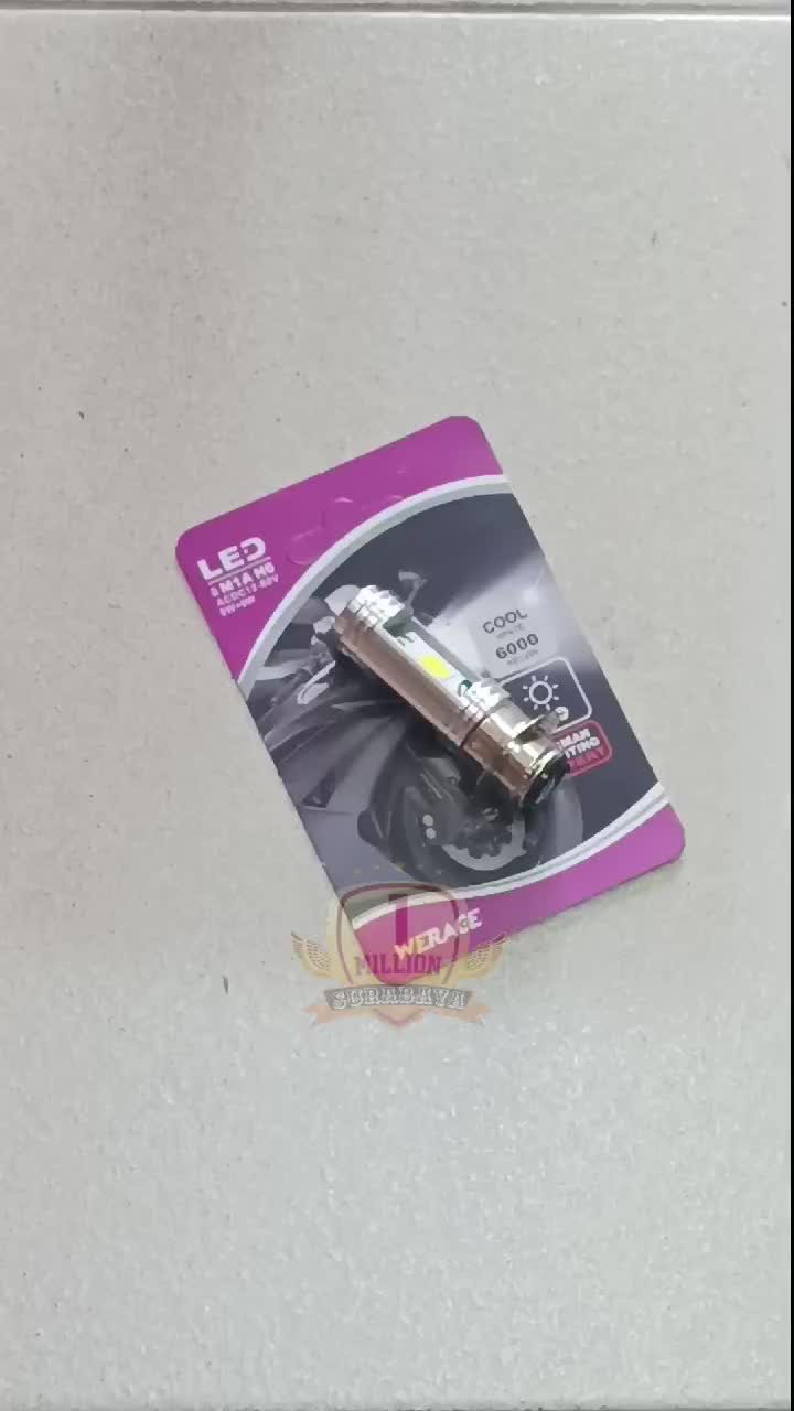 [WERACE] LAMPU DEPAN LED H6 / KAKI 1 AC DC (M1A) PNP BEBEK/MATIC Motor