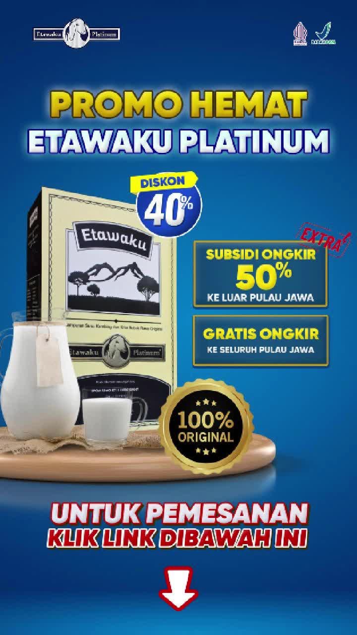 ETAWAKU PLATINUM ASLI 1 BOX - Susu Kambing Etawa Original [ BPOM & HALAL] Bubuk Minuman Serbuk Bahan Dairy Milk