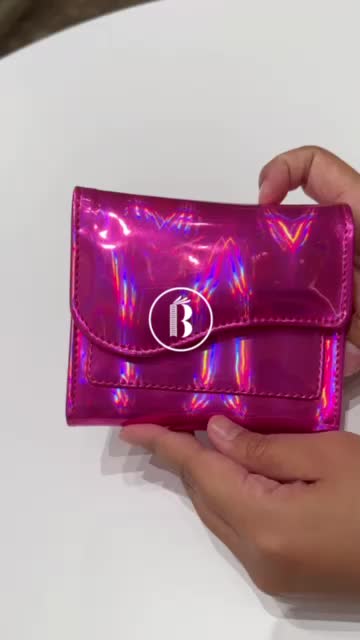 Bindermu NEW flowy wallet FREE STICKER -  Dompet lipat mini hologram aesthetic rainbow holographic