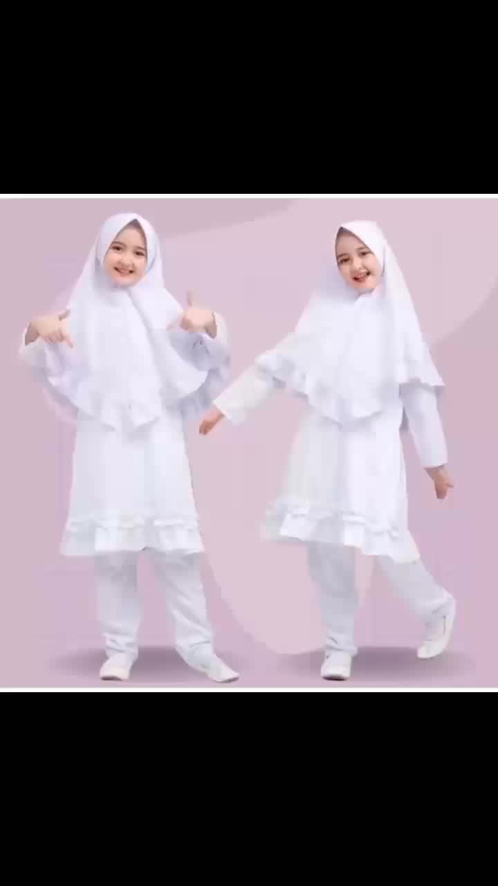 ONESET GAMIS ANAK PEREMPUAN SET HIJAB//SETELAN GAMIS IHPUT ANAK PEREMPUAN//SETELAN GAMIS LEBARAN ANAK PEREMPUAN WARNA PUTIH