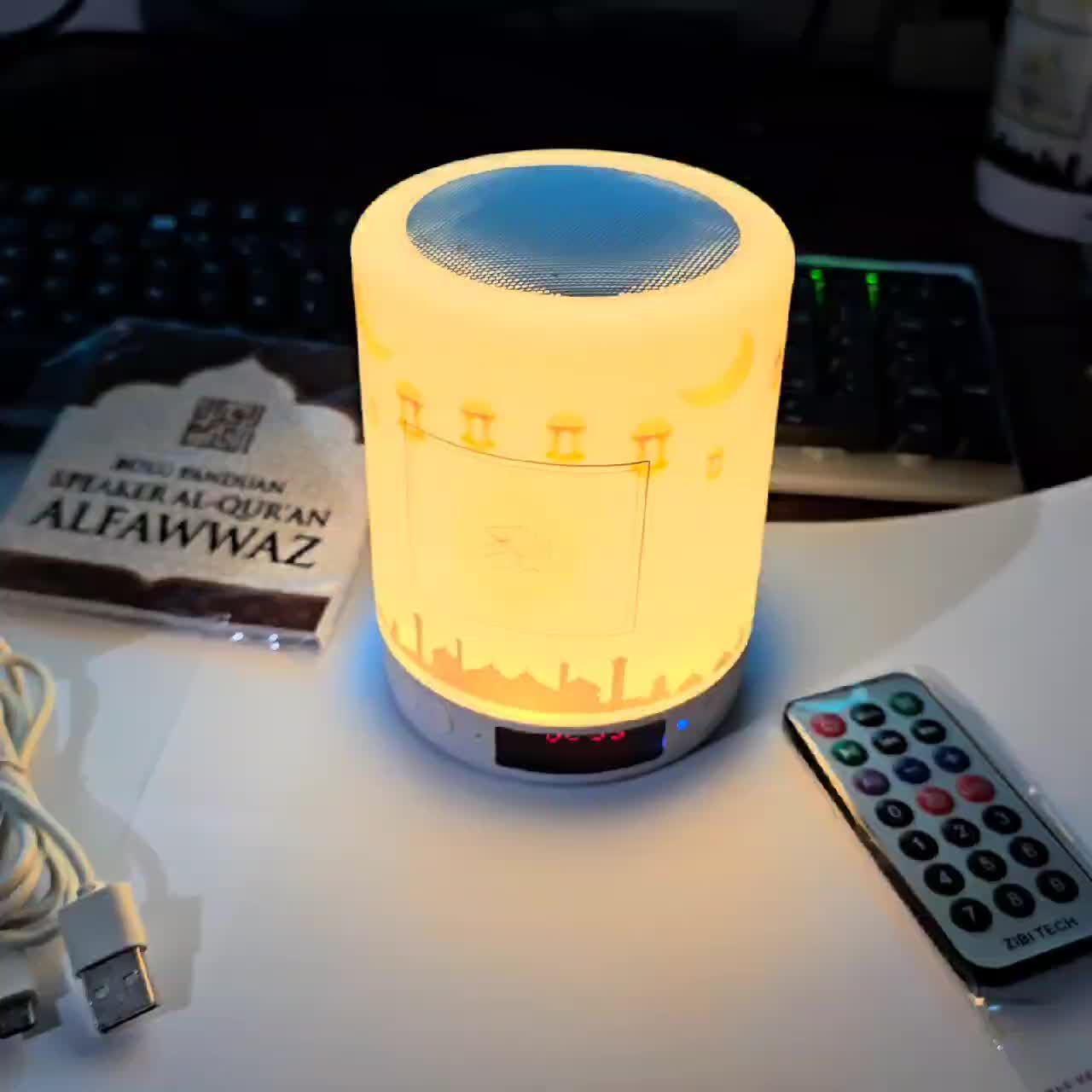 Speaker Alquran Murottal Led 30 Juz Bluetooth + Memori 16Gb