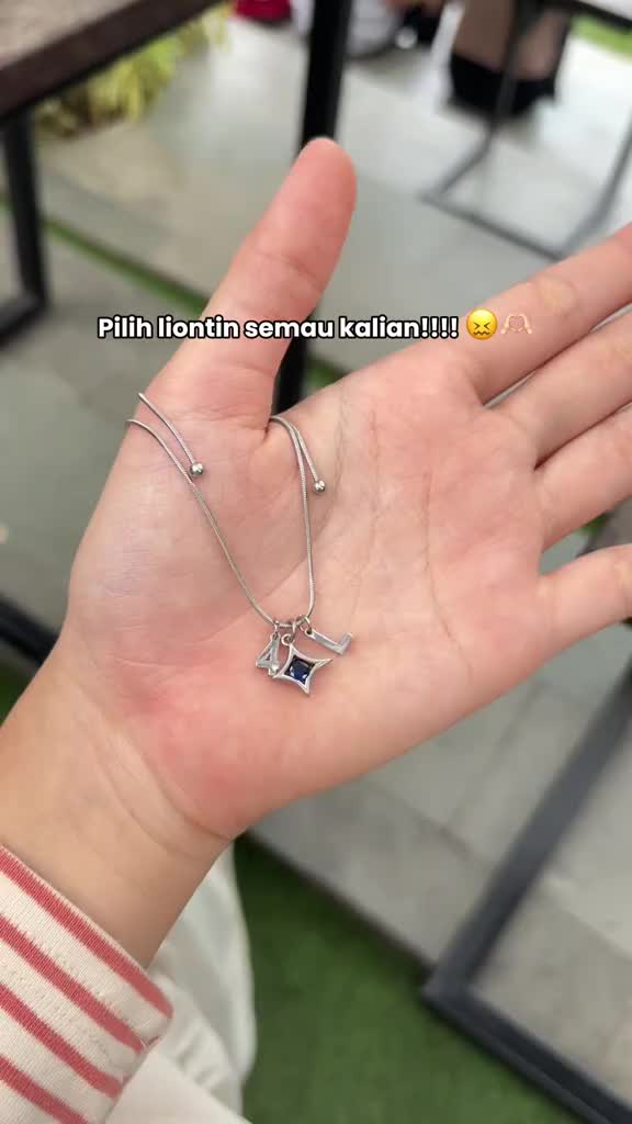 Spar.co Gelang Serut dan Gelang Double Layer Silver Rhodium Berlapis Platinum Custom Dengan DIY 3 Charm Huruf inisial / Zodiak/ Angka/ Stone Flexible Chain - Silver Bracelets Custom Dengan 3 Liontin SP-BB3-013