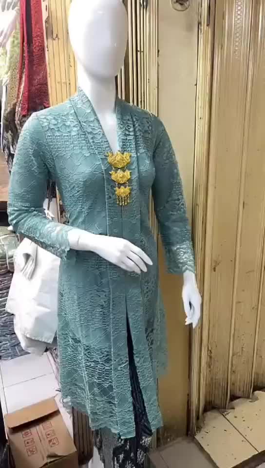 Kebaya Brokat Tunik Panjang Floy Kartini Baju Wisuda Kondangan Dan Lamaran