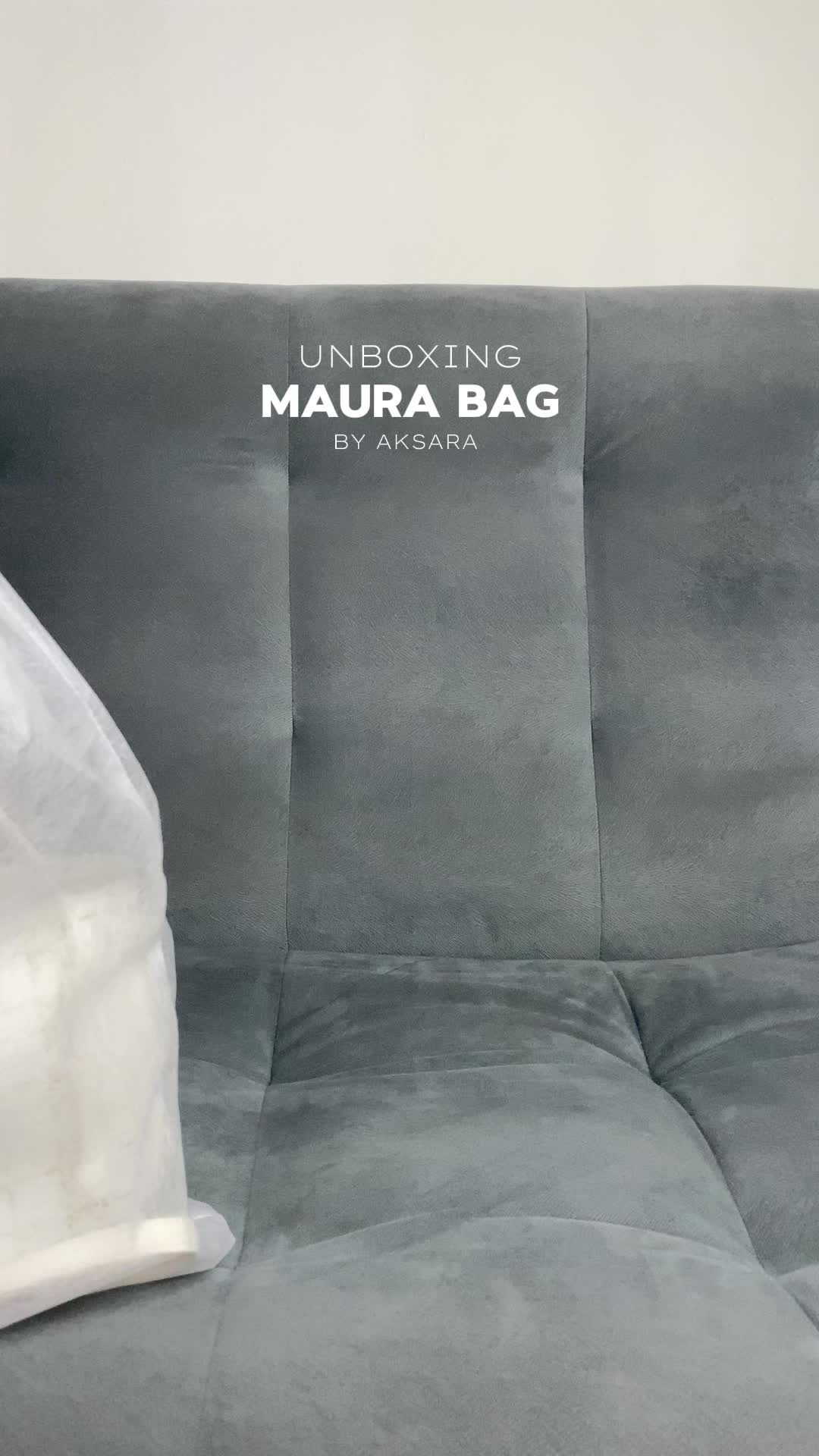 Tas Selempang Wanita AksaraMaura Top Handle Bahan Kanvas Motif Kombinasi