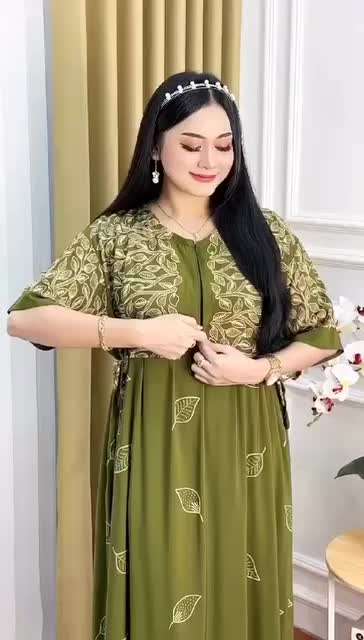 Dres Chibi Jumbo Motif Daun LD 130//Dres Jumbo Terbaru  Muat bb 90 kg // Rayon Tebal
