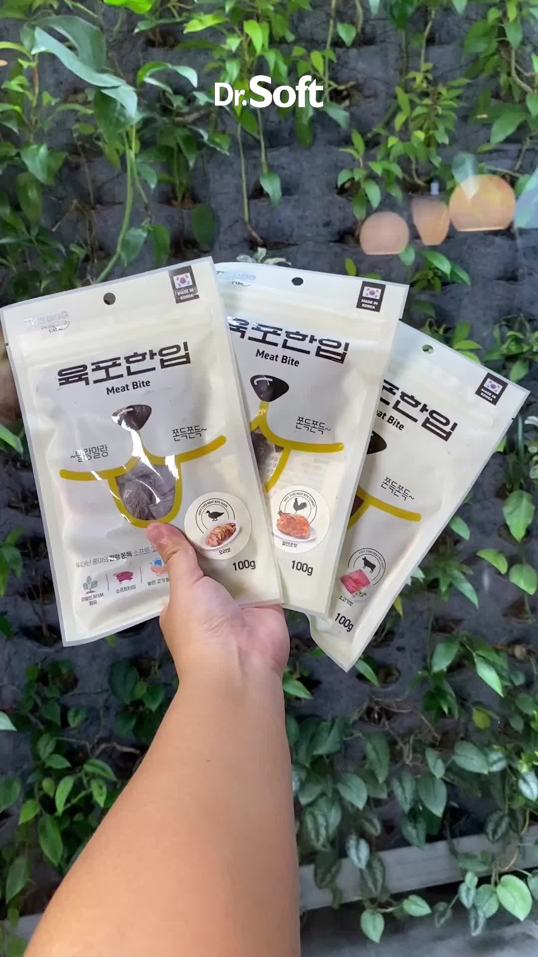 Dr Soft - The Dog Meat Bite - Camilan Daging untuk Anjing 100gram
