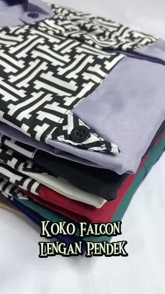 100 ribu dpat 4 baju koko kurta falcon lengan pendek Katun Muslim Pria Dewasa