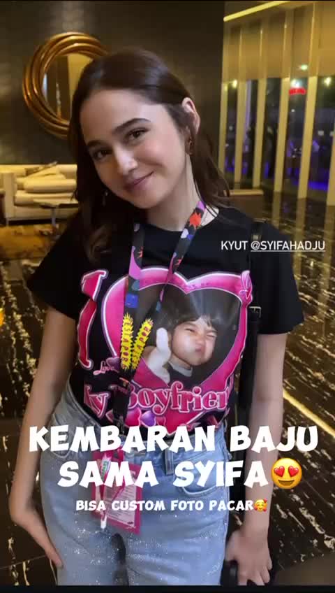 Kaos Bucin Viral Syifa Hadju 'I love my boyfriend / Girlfriend' Series - Custom kaos foto pacar/idol/actor/sahabat/kpop/kdrama/keluarga BISA BAYAR DITEMPAT DAN GRATIS ONGKIR Combed Kerah Nyaman Pria Printing Wanita Logo Lokal Sablon Standar Tangan
