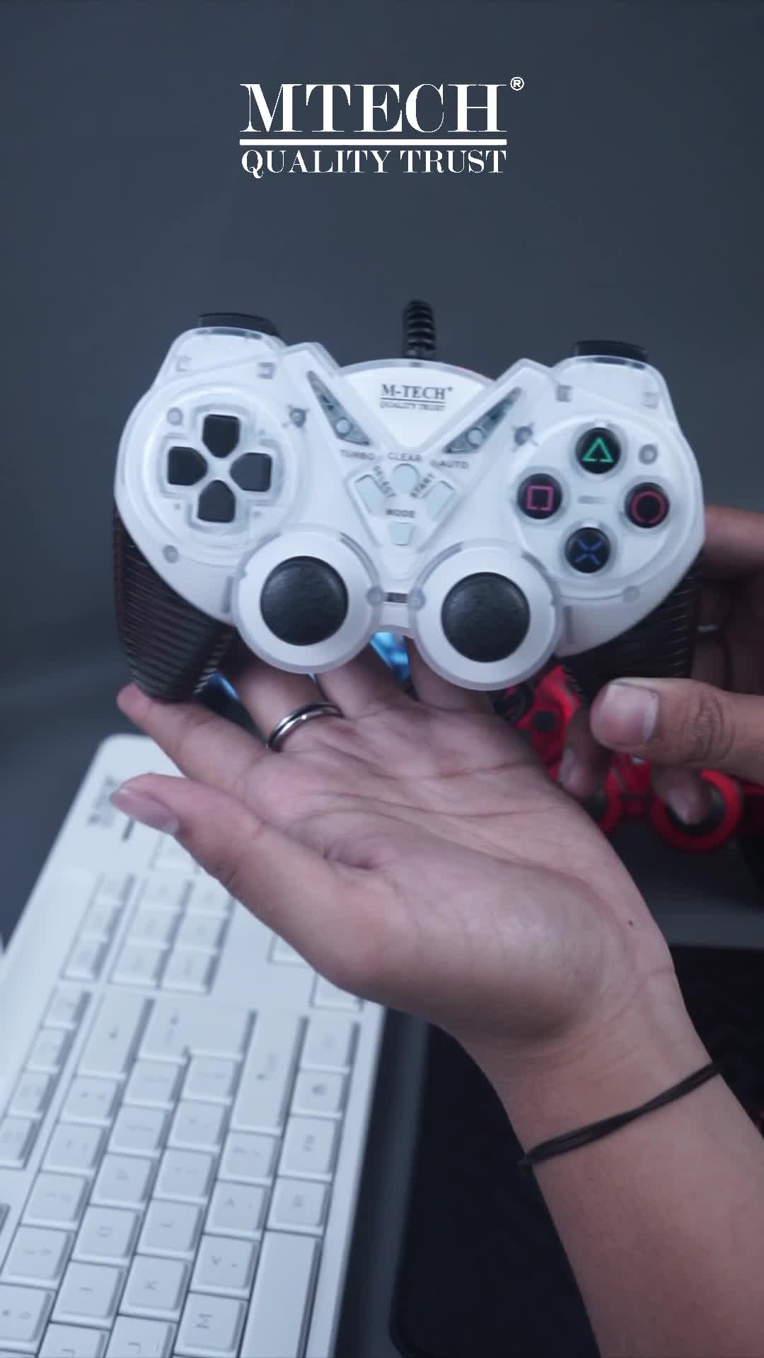 MTECH Gamepad Joystick USB Single Turbo MT-8400 / Stick PC Laptop - Garansi 1 Tahun Ganti Baru