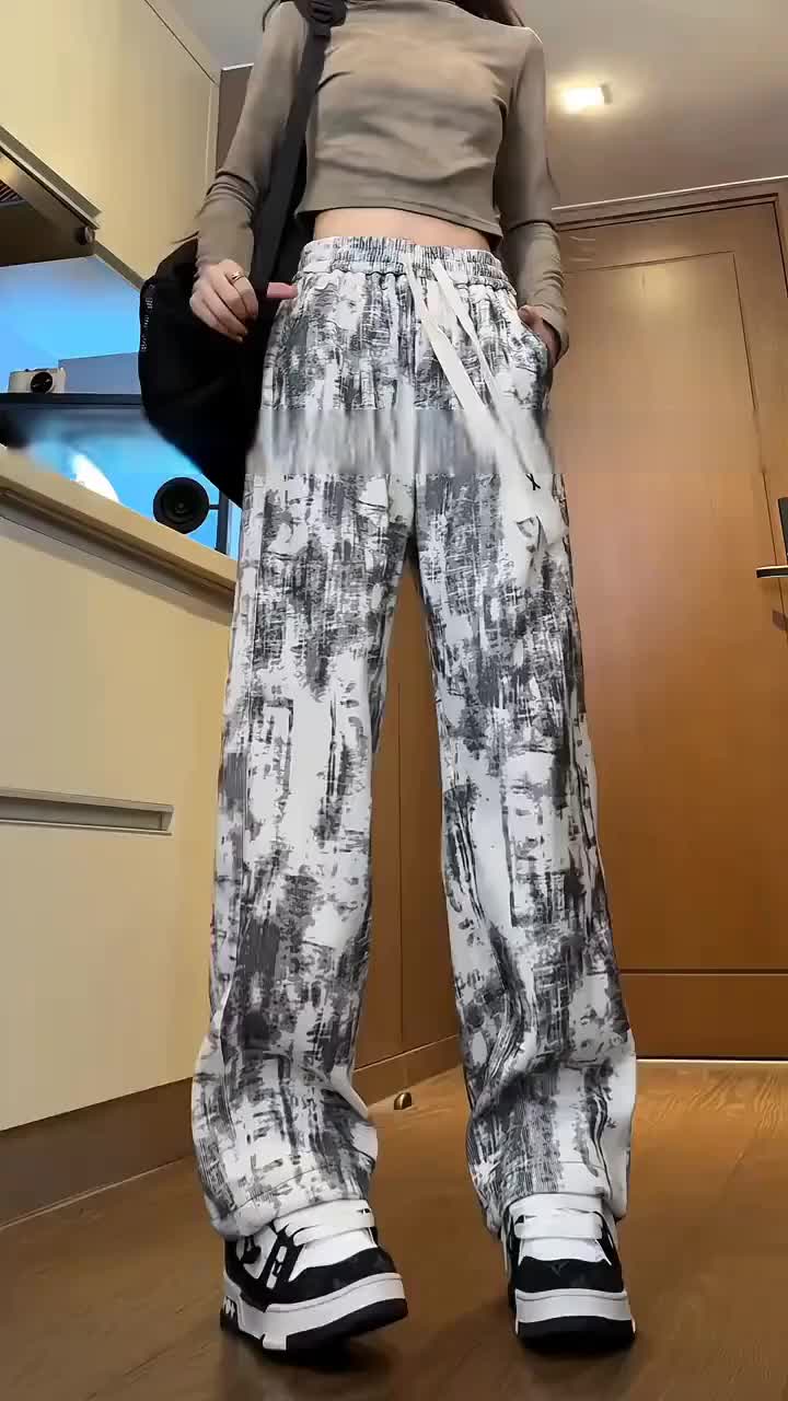 Celana Panjang Pria Celana Corduroy Pria Baggy Pants Proses Pencetakan Perawatan Tinta Oversize Korean Style Casual Kulot Pants