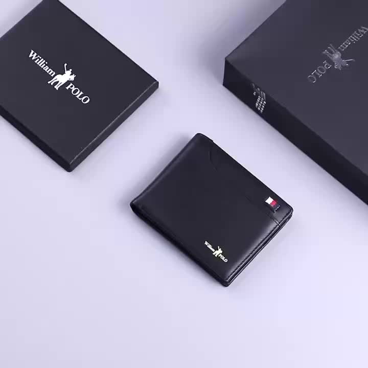Dompet Kulit Pria Distro Keren (( COD)) Dompet Lipat Kulit Pu Pria  Dompet Koin Ritleting Bahan Kulit PU Hitam/Navy/Coklat Dompet Pria Kulit Import Casual, Slot Kartu Banyak / dompet Uang Cowok