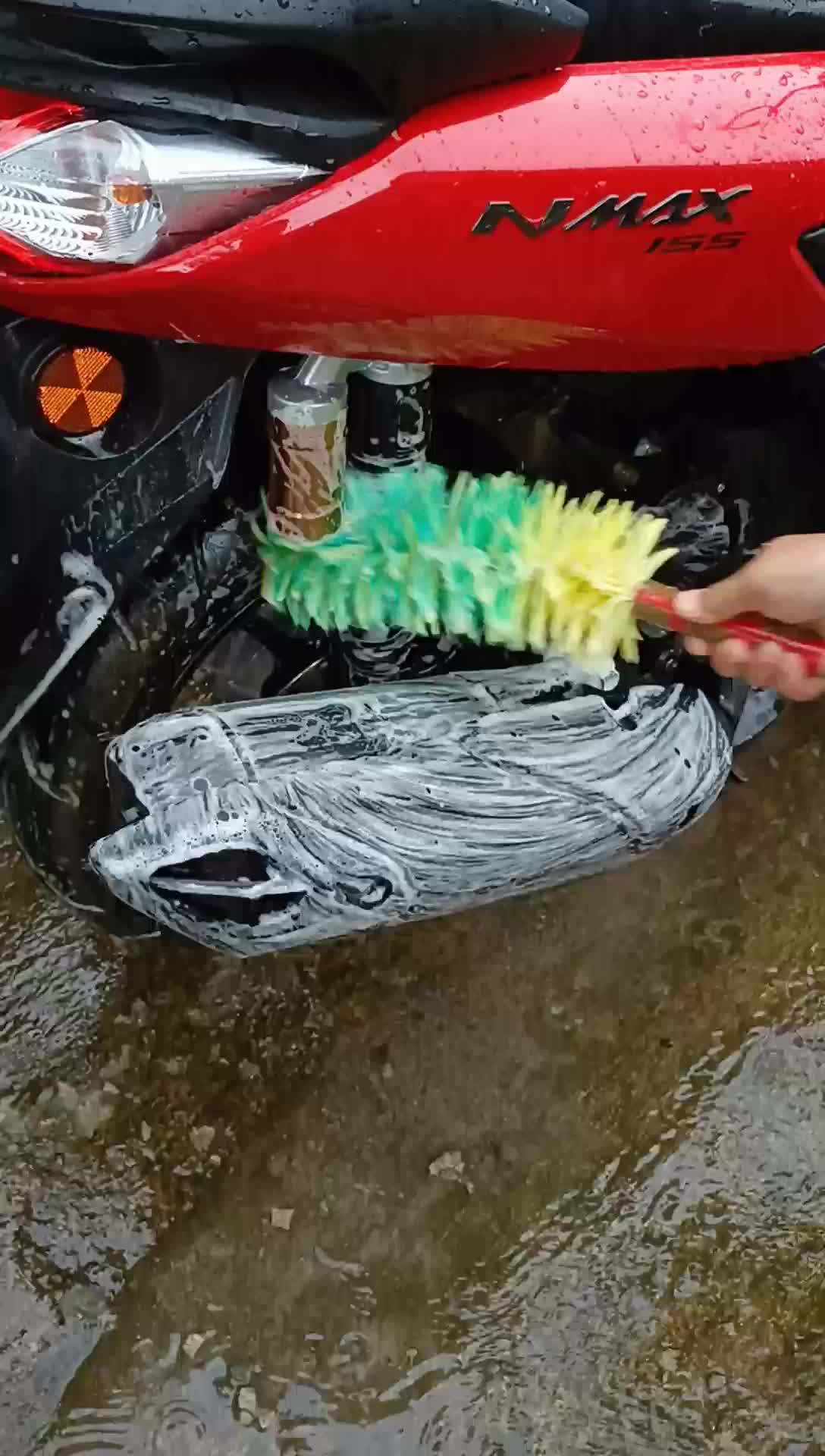 Sikat Pembersih Sela-sela Motor C21 dengan Gagang 12cm dan Bulu Sikat Lembut