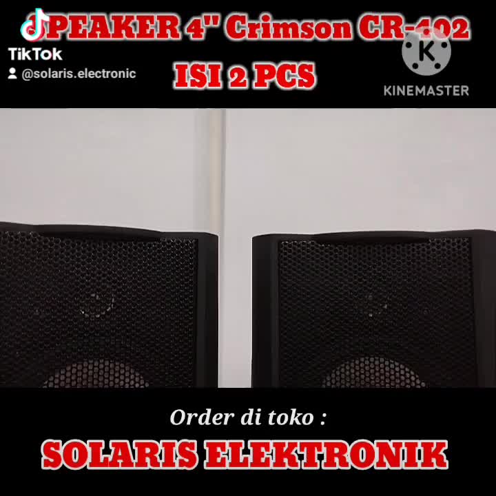 SPEAKER 4 Inch PASIF 2 Way Monitor CRIMSON CR-402 isi 2 pcs Speakers