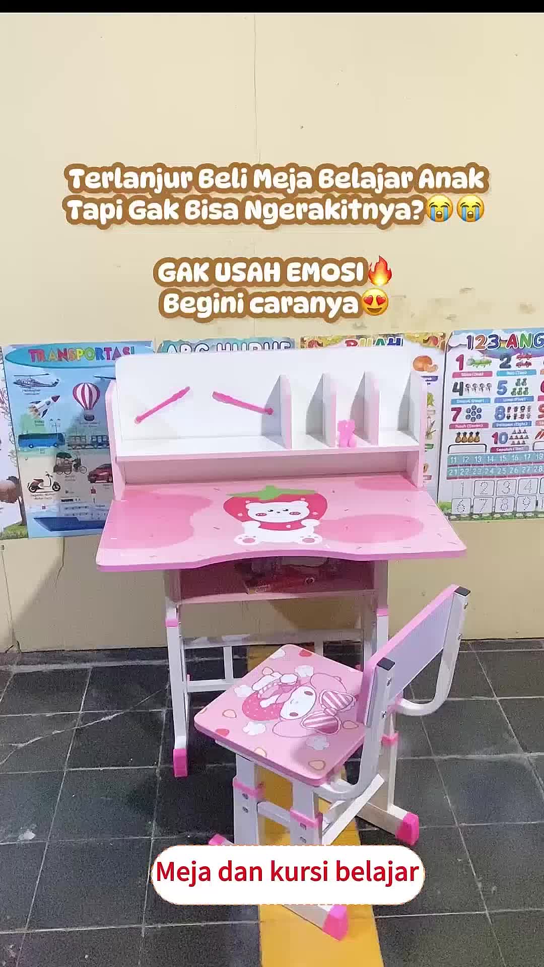 TETE Meja Belajar Anak Meja Belajar Anak Set Kursi Meja Kursi Anak Paket Meja Kursi Sekolah Anak  Furniture