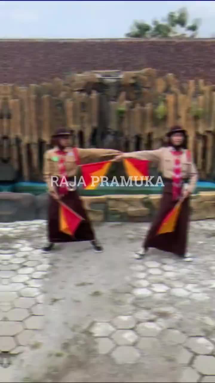 Bendera Smaphore 1 pasang sepasang Semaphore Semapur + Stick Tongkat