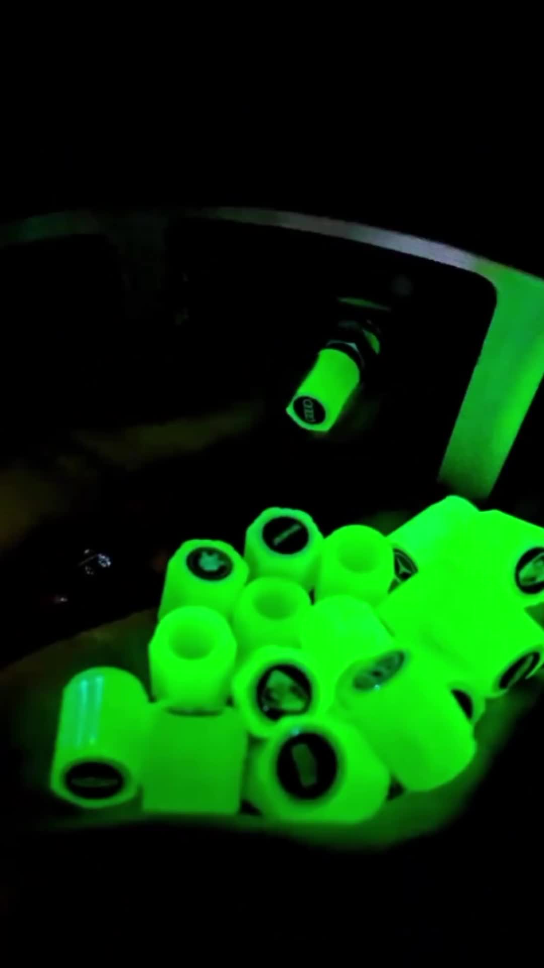 MVPGO Tutup Pentil Ban Mobil Motor Neon Luminous Cap 4 PCS Car Tire