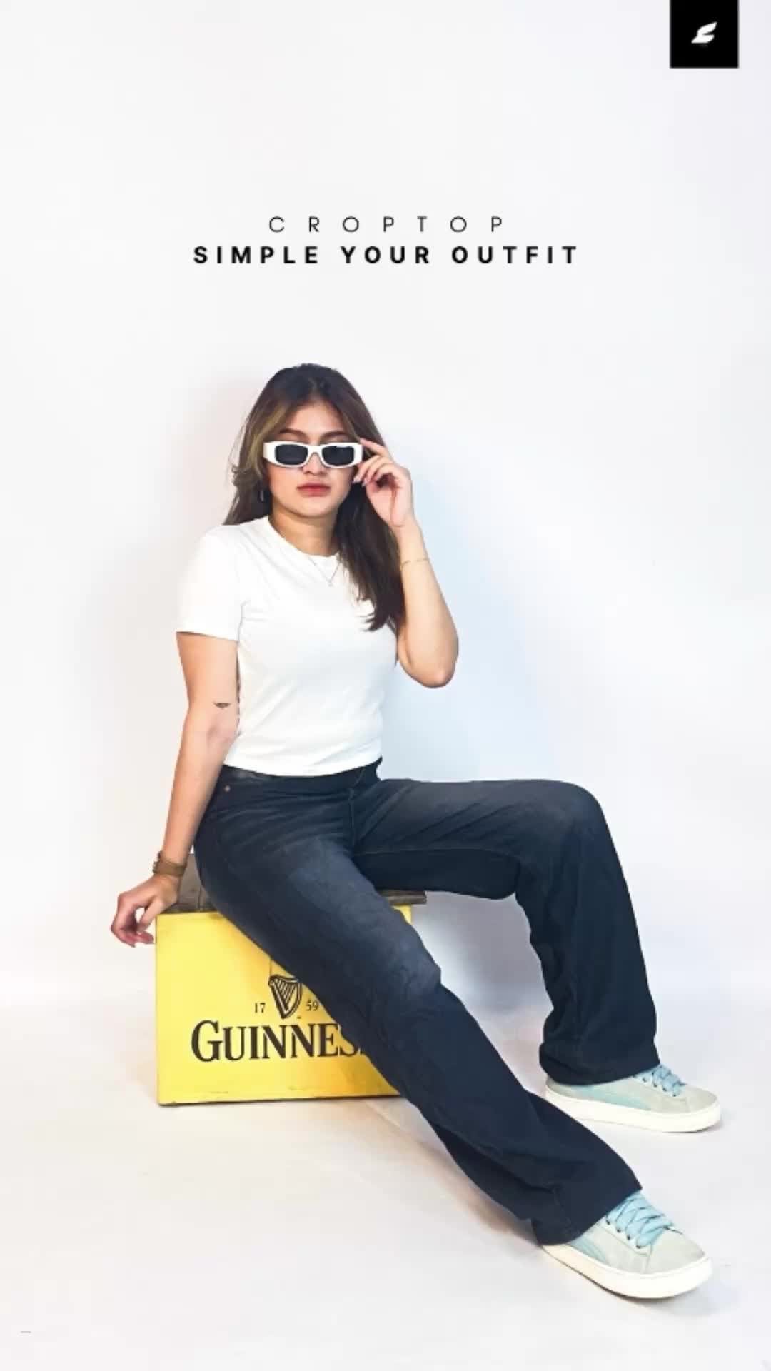 Savero Basic Crop T-Shirt Premium Cotton Combed 24s - Kaos Crop Top Wanita Baju Polos Cewek Atasan Nyaman