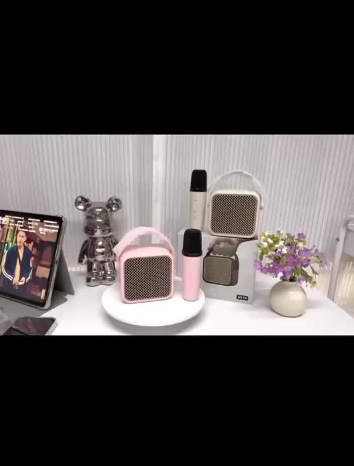 Zola Speaker Microphone Karaoke Set Bluetooth Mini Full bass Portable - 2 Mic mikrofon wireless Led Ponsel