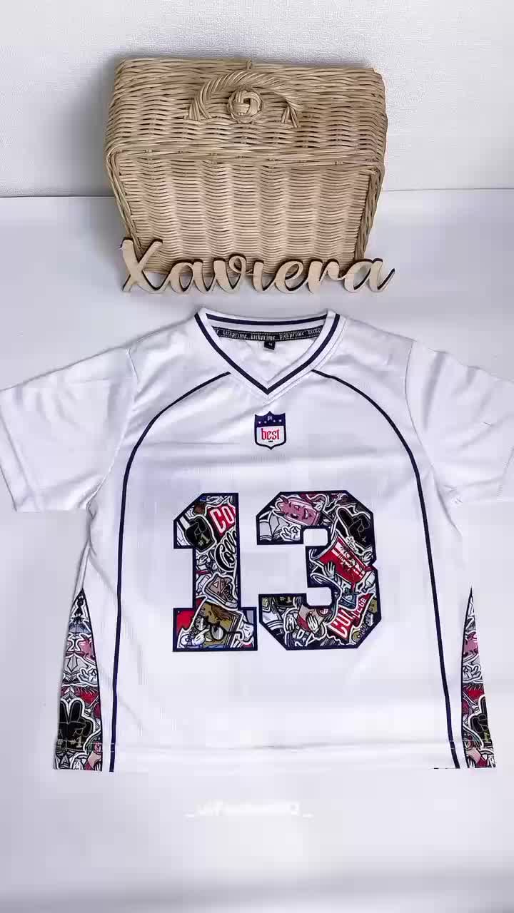 ULF Fashions Jersey Anak Streetwear Oversize Series Number 13 Rugby Retro Lengan Pendek Bahan Dryfit Usia 4 Sampai 10 Tahun Tsihirt Viral Kekinian Outdoor Pakaian Sport Baju