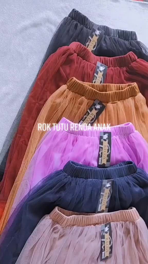 Rok Tutu Renda Anak Kostum Pentas Seni Nari Pakaian Ngaji Madrasah - 40cm - Dress, Fashion