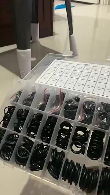 Karet Seal O Ring 1200pcs HNBR / Rubber O Ring Seal Tightening +Box