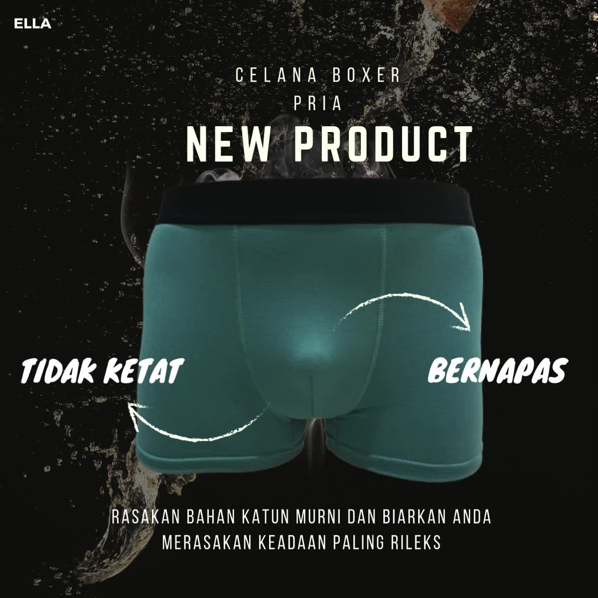 3pcs Pakaian dalam pria, pakaian dalam yang nyaman, pakaian dalam pria,boxer-J Seamless Cowok Katun