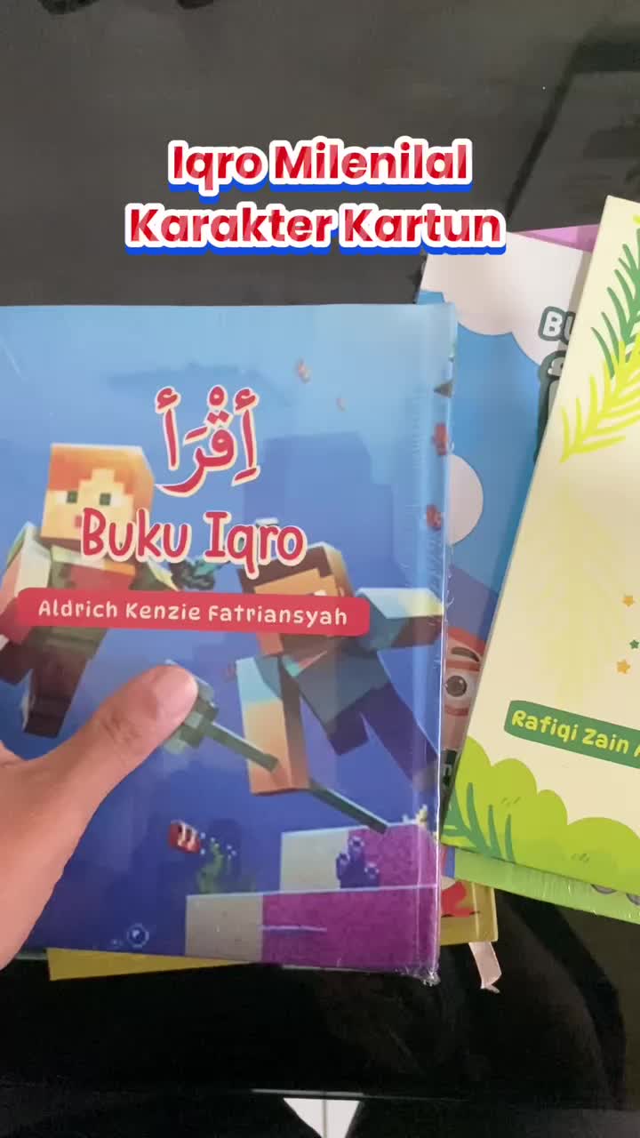 Iqro Anak Milenial Custom KARAKTER QR Code Kids Custom Nama Hard Cover Dan Soft Cover - Custom Nama dan Desain iqro 1 sampai 6