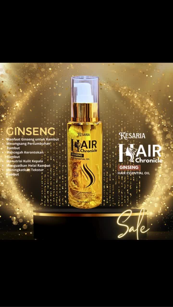 FL KESARIA - Hair Chronical - Ginseng Hair Essence oil Hair Tonic - Perawatan Rambut Rontok Dan Pertumbuhan Rambut Haircare Treatment Vitamin