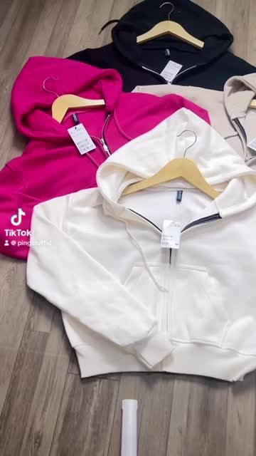 SEMI CROP BASIC Zipper semicrop multicolor Jaket Wanita Jaket Resleting