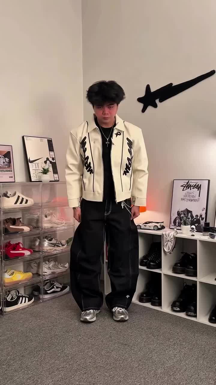 WP COMPANY -  Moon Boxy Leather Jacket