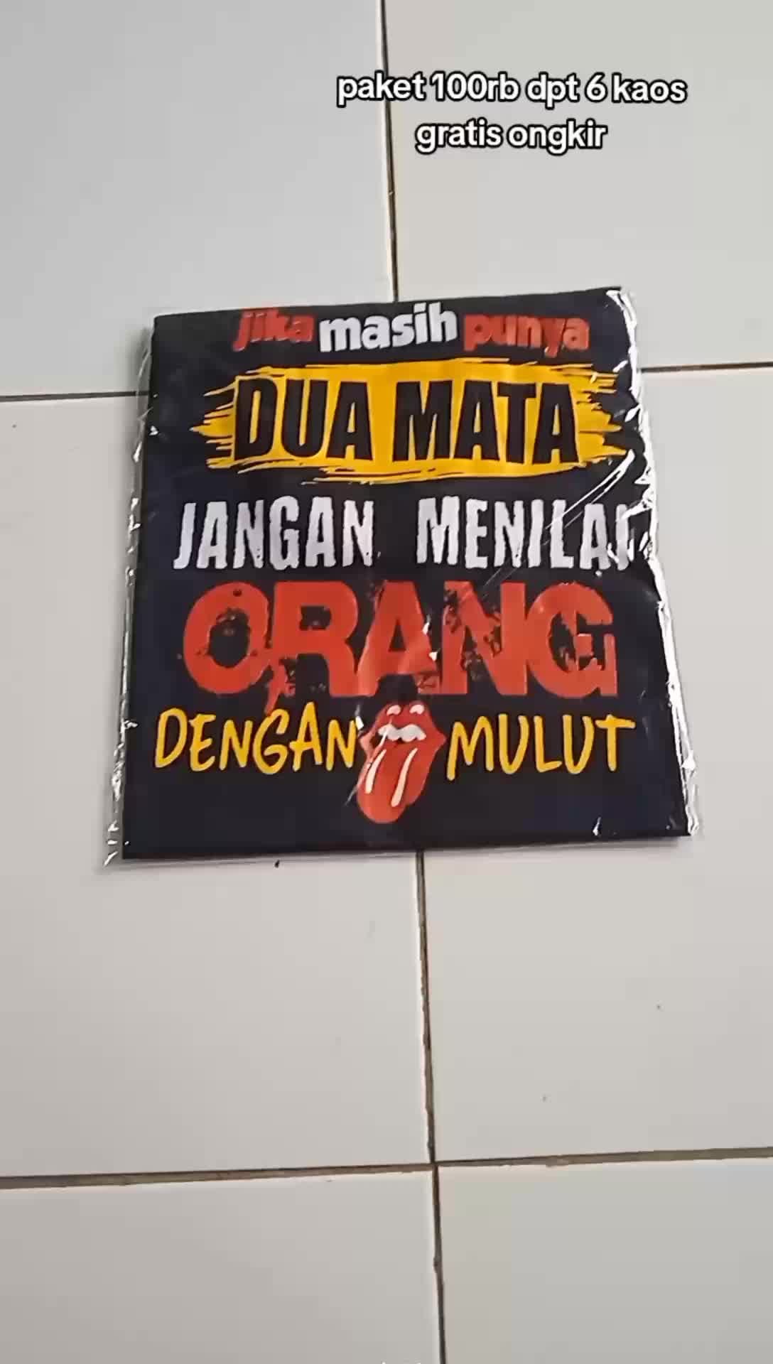 paket kaos kata kata keren 100rb dapat 6 kaos