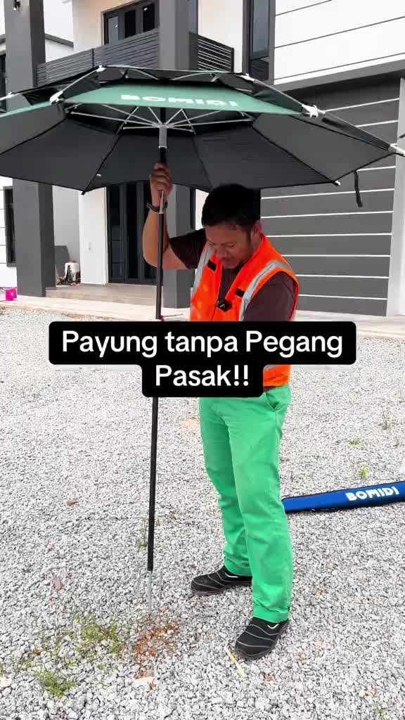 BOMIDI 1.8m Portabel Payung Teras Memancing Pelindung UV Payung Tenda Teras Pantai Luar Ruangan Umbrella Kain Kerai Yang Menebal SPF50+