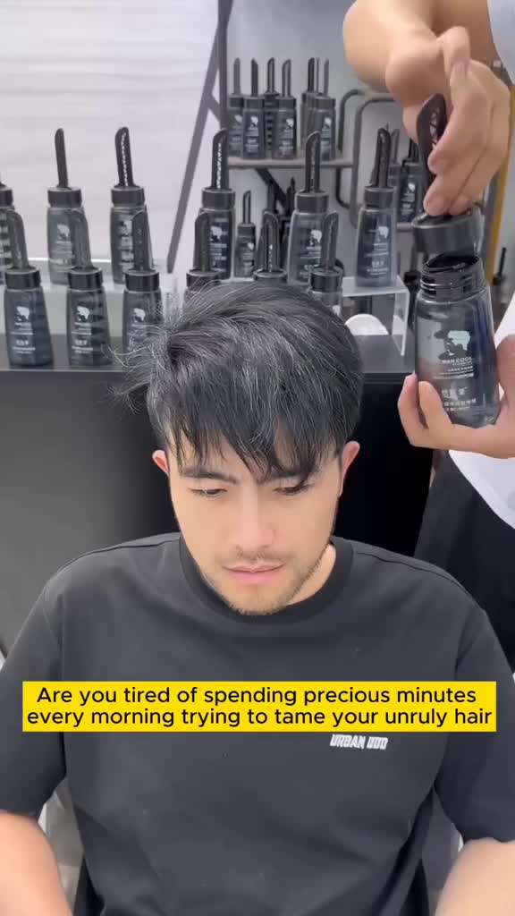SJJ Baunya harum Gel Rambut 2 in 1 Minyak Argan Berminyak dengan Sisir Khusus untuk Styling Pria Argan Mousse anti rambut rontok Mudah digunakan Pomade waterproof  hair Kering botol  lem kecil bonding