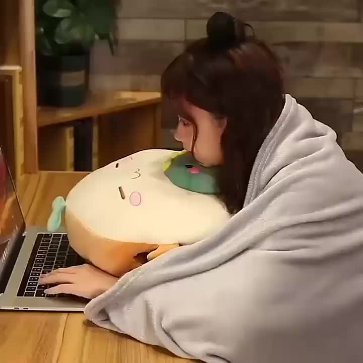 Boneka Bantal Kursi Sofa 40×40Cm Bantal Penghangat Tangan Karakter Roti Viral Berkualitas Dolls Mainan