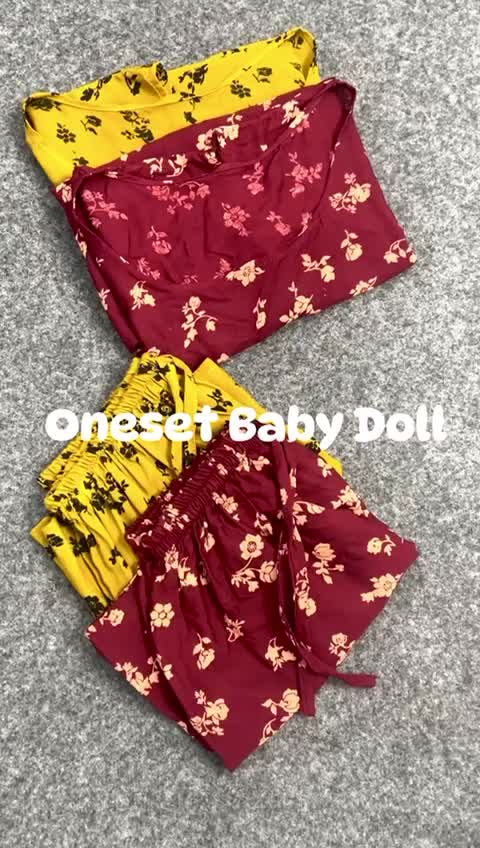PAKET HEMAT Grosir Setelan Baby Doll | One Set Baju Tidur Rayon Pendek Nyaman Celana Piyama