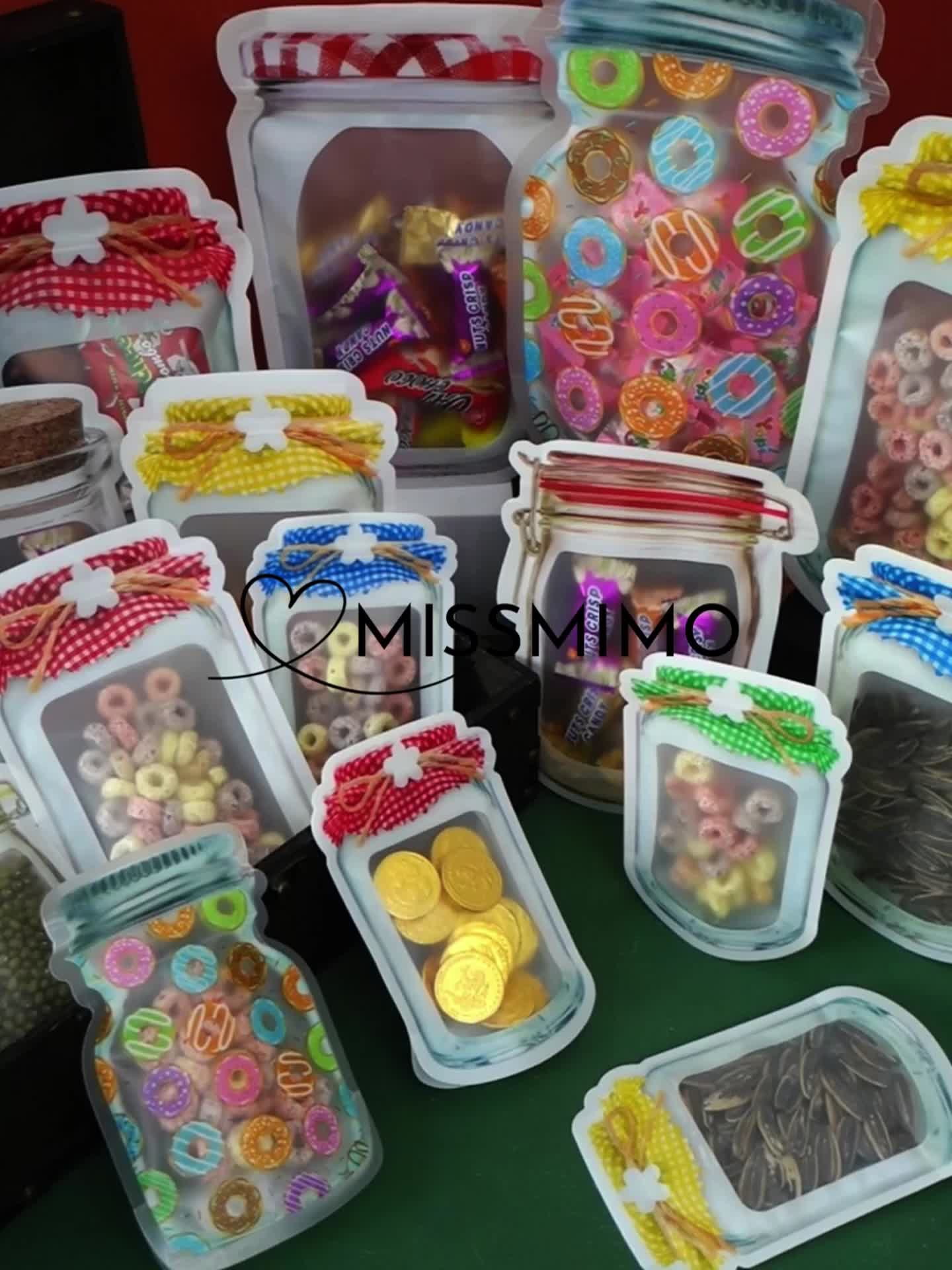 Plastik Ziplock Snack Goodie Bag Biskuit Candy Cookies Standing Pouch