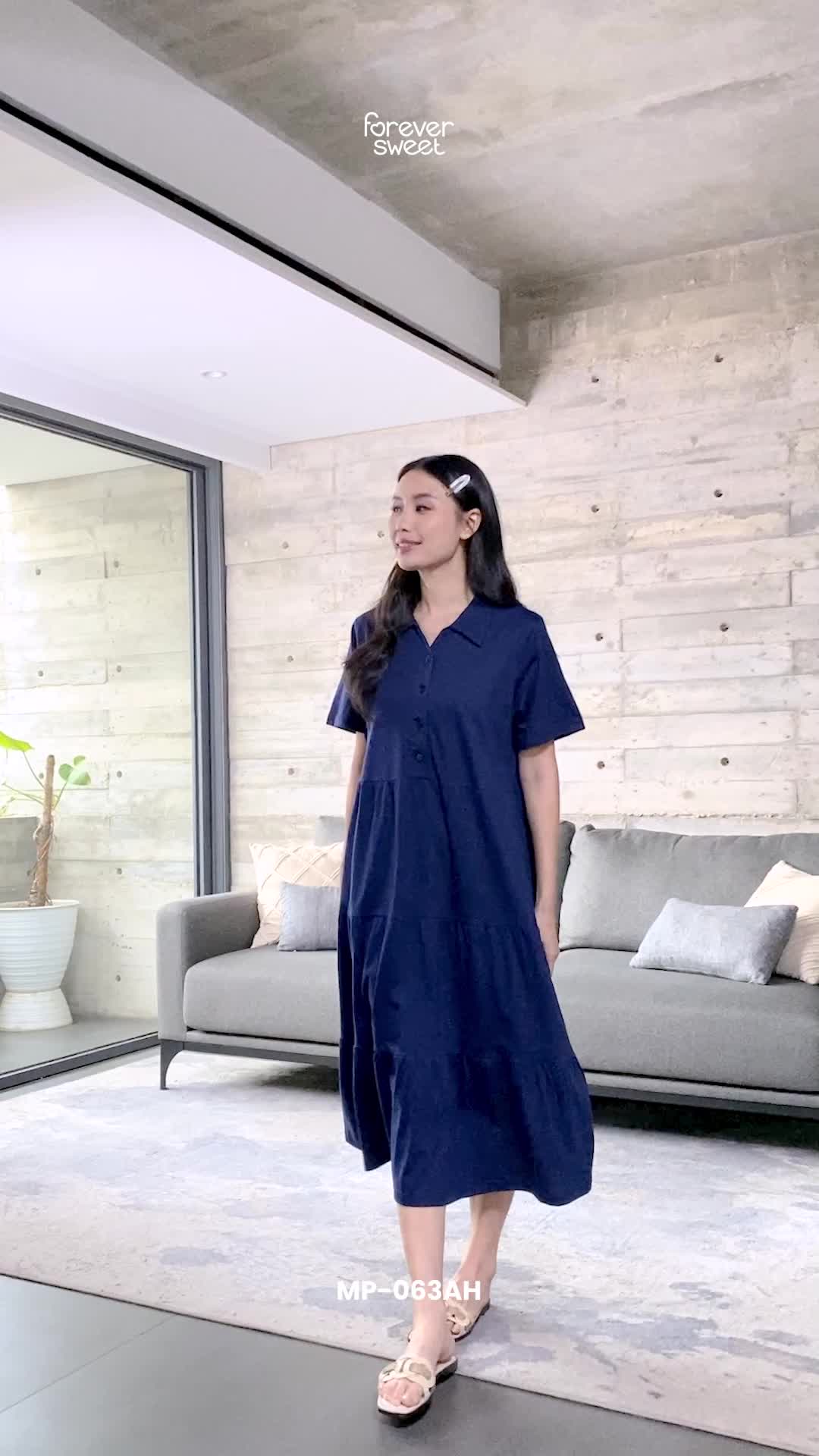 FOREVER SWEET Dress Midi Kekinian Home Dress Rample Georgia Series Wanita Bumil Dewasa Rayon Busui Katun Panjang