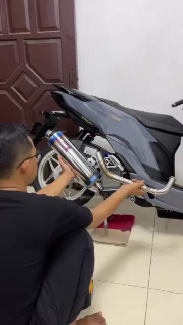 Rez Speed Knalpot Tipe SRV4 Standar Racing Full Stainless untuk Vario Beat Scoopy Aerox 155 160 New Old Nmax Neo Turbo Pcx Lexi CMS Motorcycle Anti Karat Tebal 1,2mm Suara Adem Bass Padat