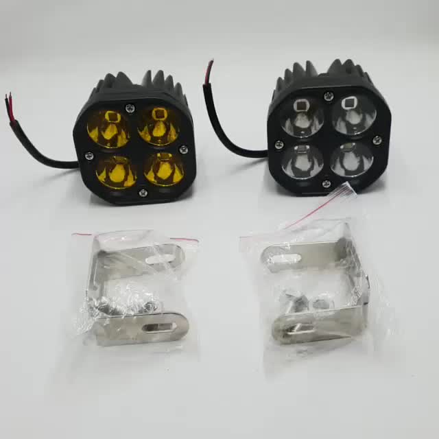 Lampu Sorot Tembak LED Cree Bar CWL 4 Titik Mata 40 Watt Mobil Motor 40W 9 - 36 Volt 12V 24V Worklight / Lampu LED Sorot / Lampu Tembak Flood Light / Pancaran Sorot / Lampu Tembak Laser Led Mini 2 Warna - Lampu Tembak Sorot Foglamp Mini D2 Laser Gun