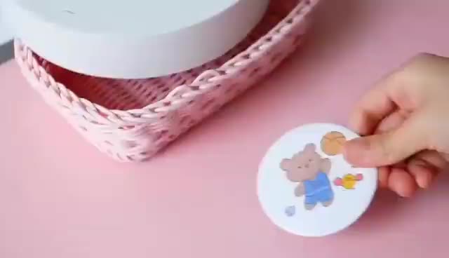 Cermin Bulat Karakter Kaca Cermin Make Up Mini Kaca Traveling Motif Lucu Kaca Mini Travel Size