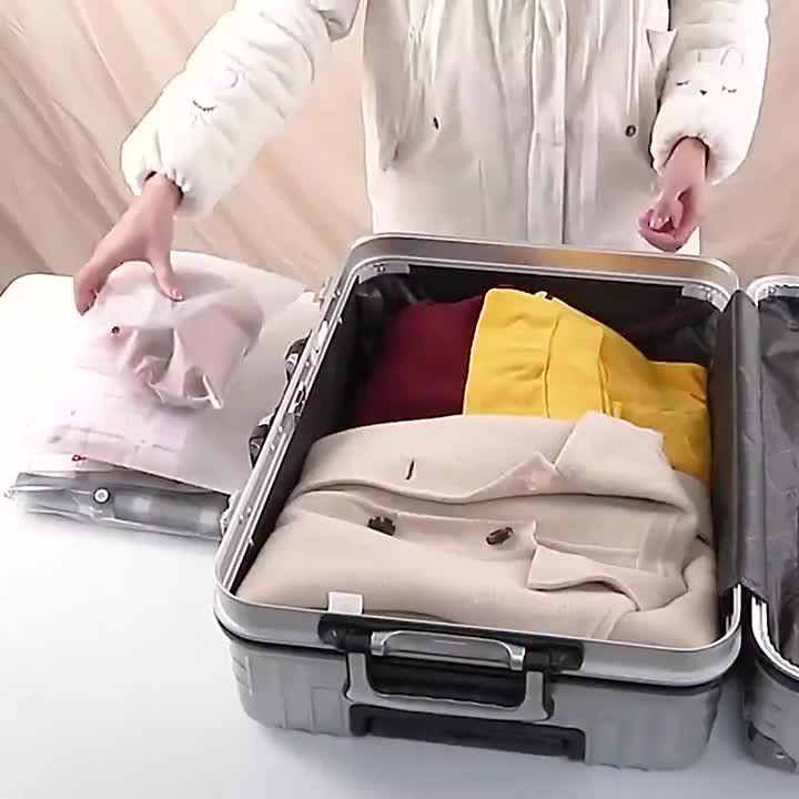 Plastik Ziplock Baju Kantong Makanan Traveling Pouch Bag Zipper