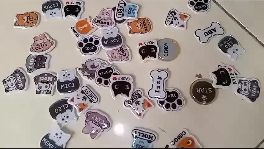 kalung kucing bisa custom nama dan no hp tali kulit ungu muda
