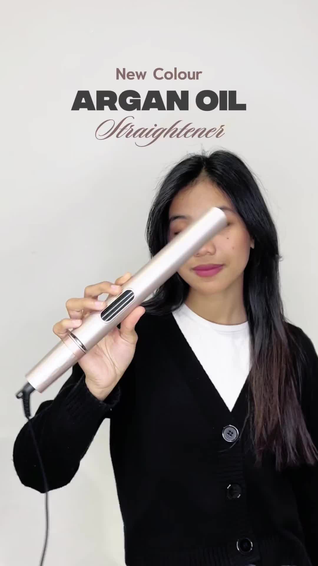 Senus Hair Straightener Catokan pelurus ceramic dengan minyak argan Catok Kering Curly Sisir