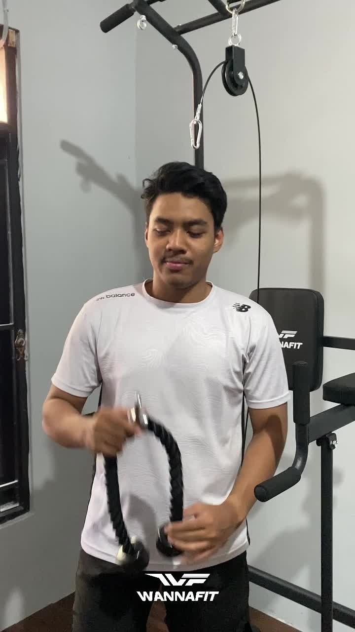 WANNAFIT Tricep Rope | Trisep Triceps Tali Gym Fitness Pull Down Attachment | Aksesoris Gym & Fitness