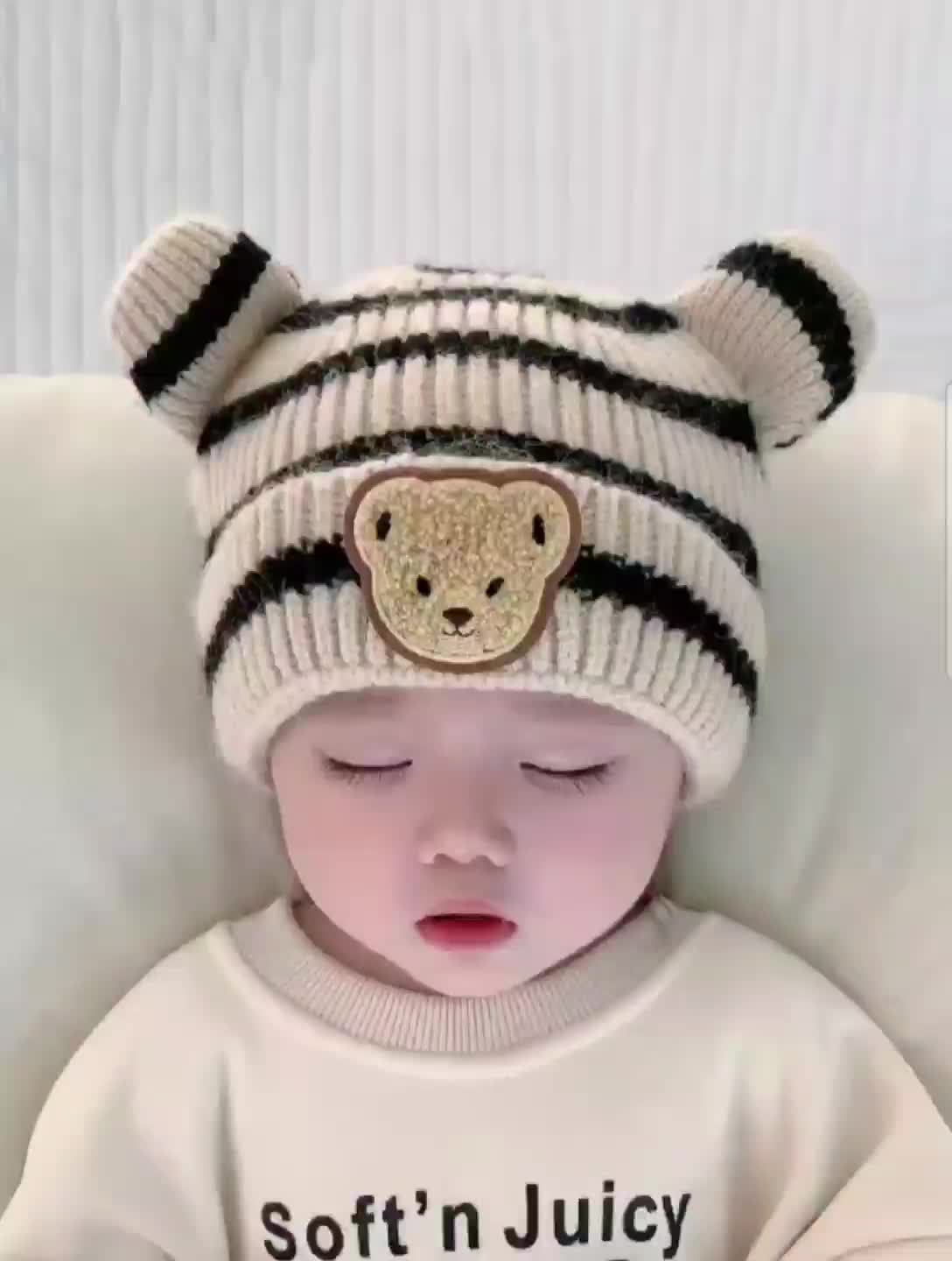 Kupluk Rajut Anak Bayi Lucu 0-3 tahun Promo Kupluk Anak Karakter Tedy Bear 2024 Teddy